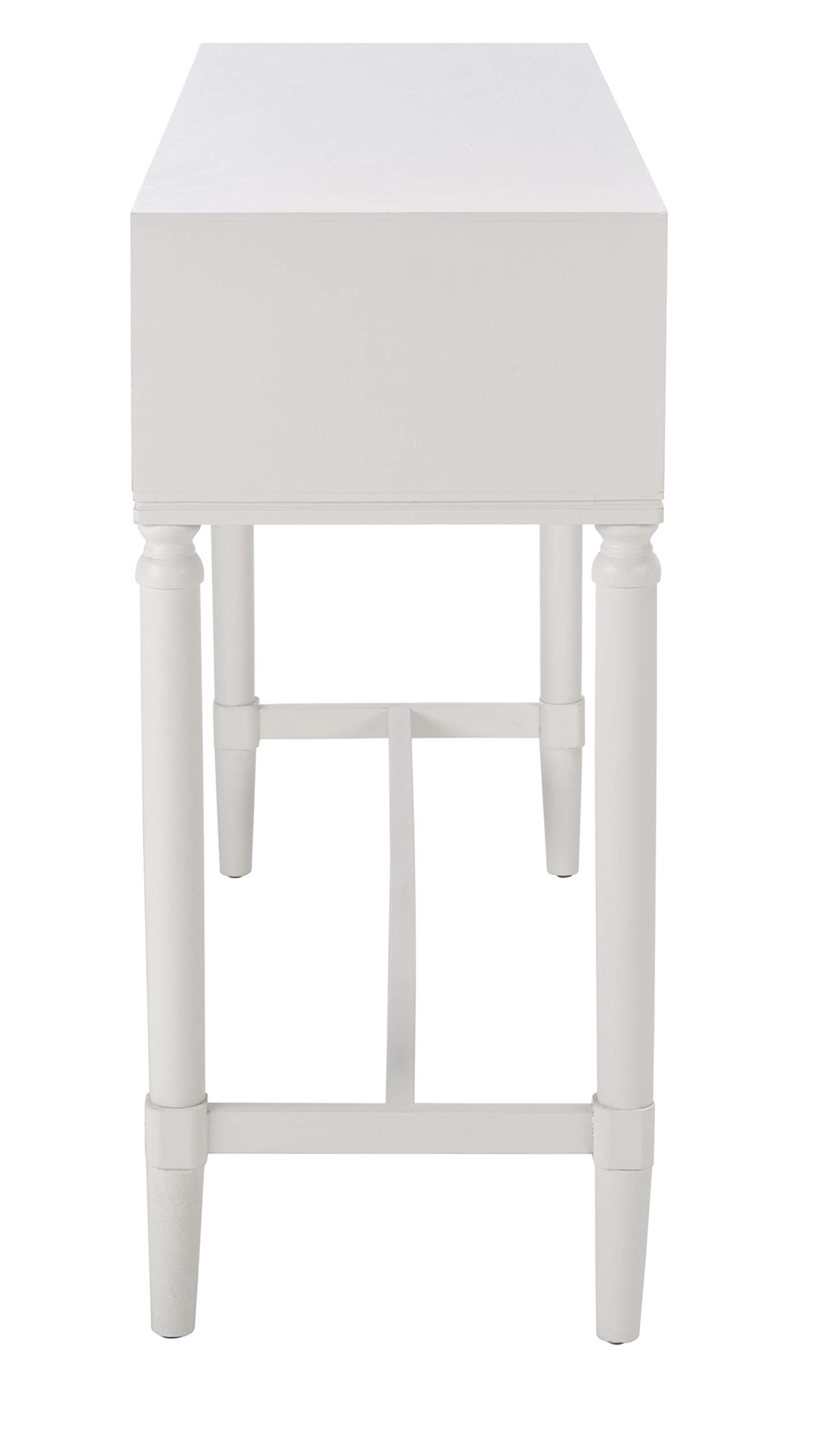 Safavieh Home Collection Aliyah White 4-Drawer Console Table - Modern Entryway Furniture for Hallway, Living Room & Bedroom Storage