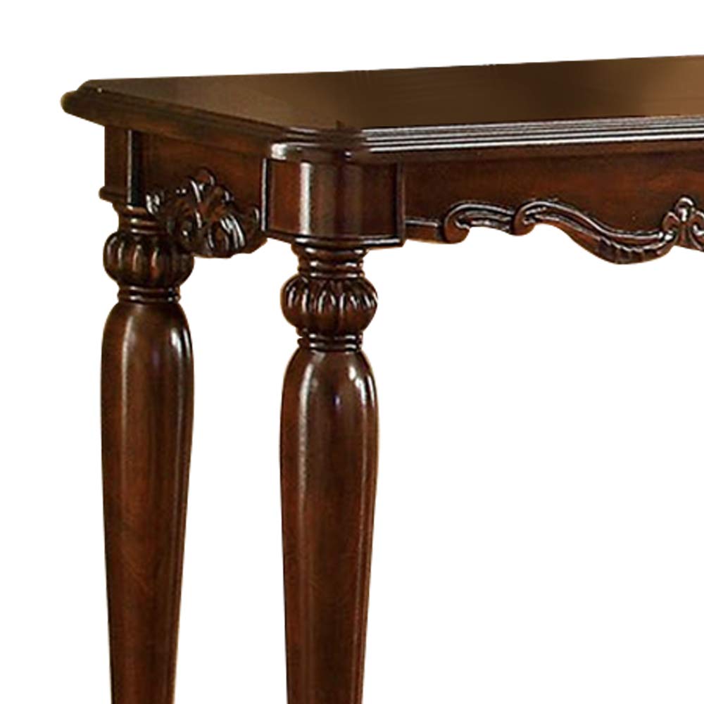 Furniture of America Cherry Wood Sofa Table - Elegant Console Table for Living Room, Entryway & Hallway Decor