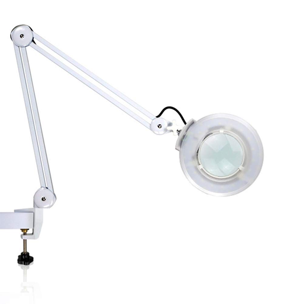 LED Magnifying Lamp with Desk Clip - 3.5D/5D/8D Options for Beauty Salon, Tattoo, Manicure & Precision Work - Perfect for Makeup, Nail Art & Detailed Crafts