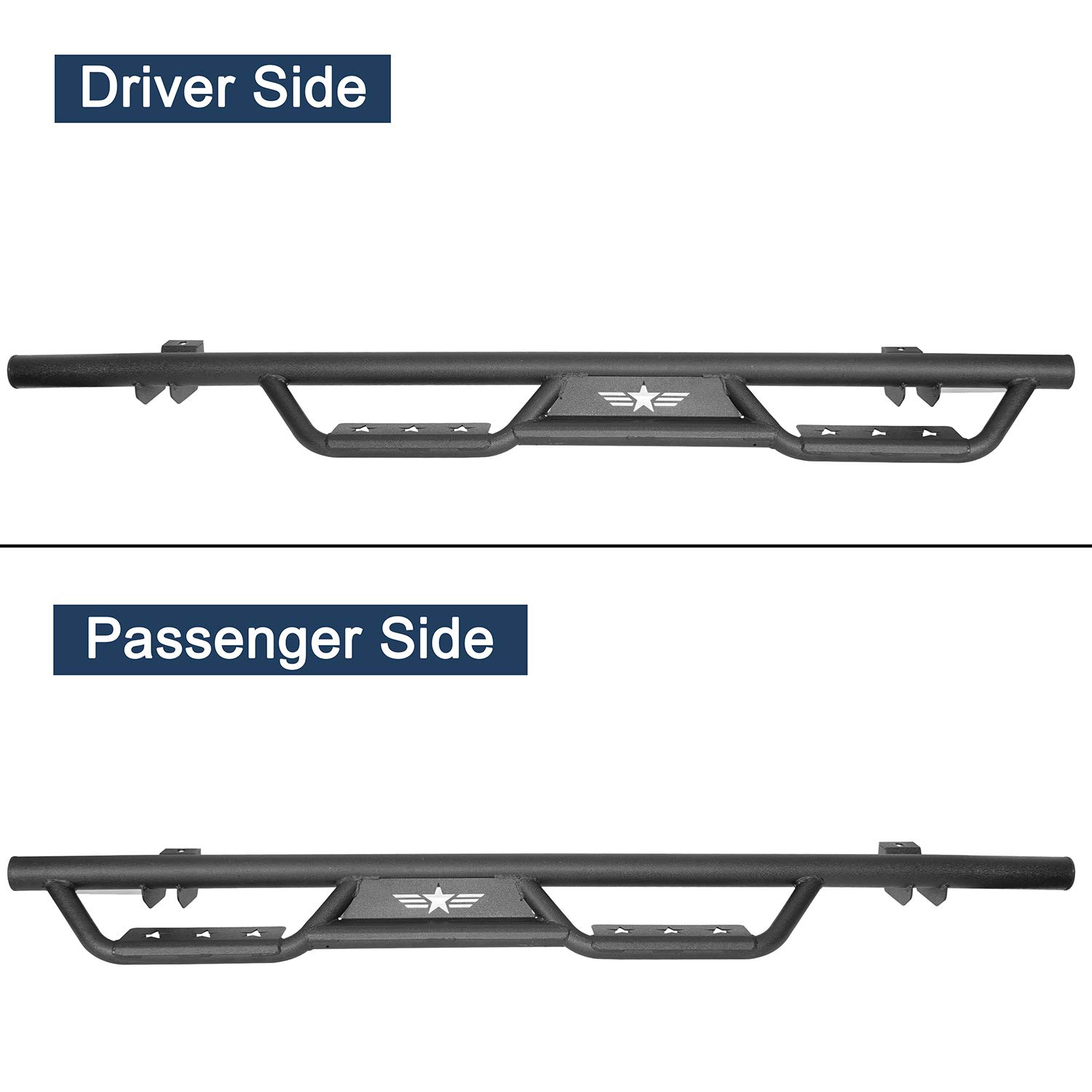 u-Box JLU Running Board Nerf Side Step Bars for Jeep Wrangler JL Unlimited 4-Door (2018-2025) - Heavy Duty Aluminum Alloy Off-Road Side Steps - Easy Installation & Enhanced Vehicle Access for Adventure & Daily Driving