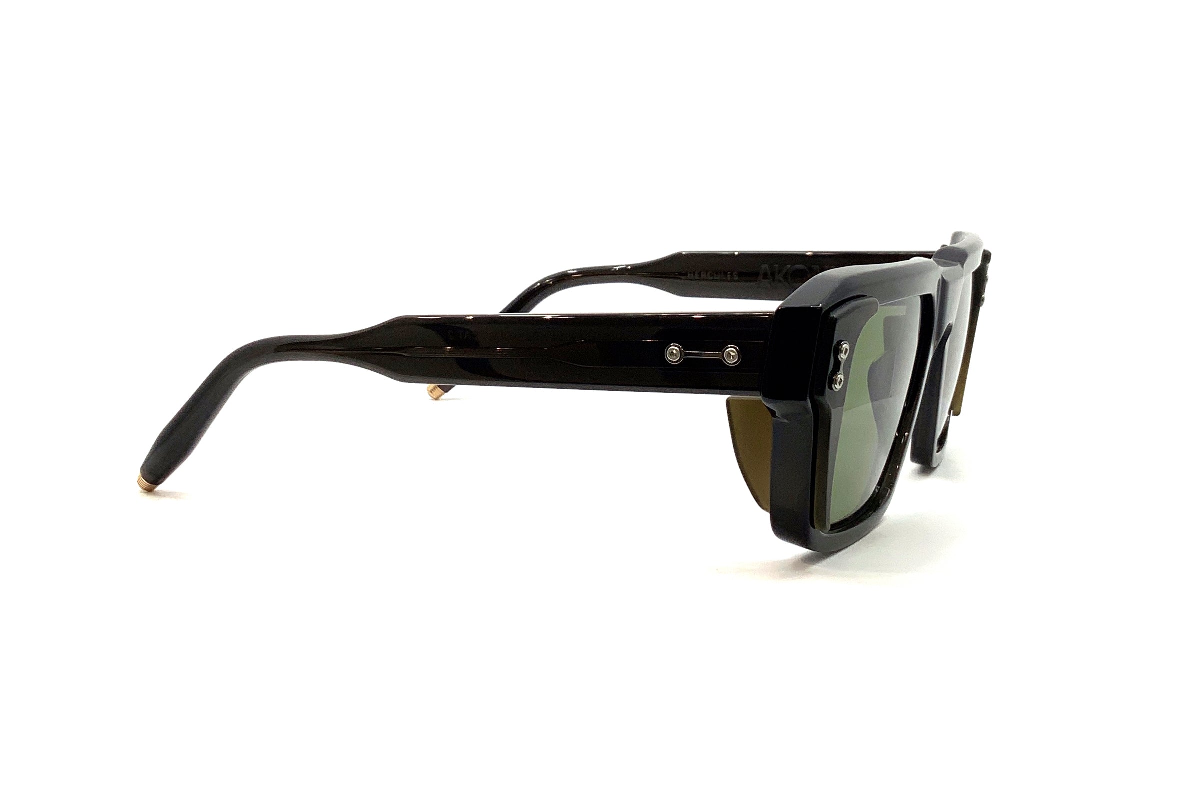 Akoni Hercules Black Crystal Sunglasses with Side Shield - Stylish UV Protection for Outdoor Sports & Driving