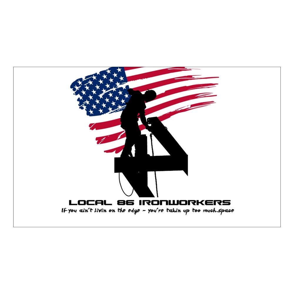 Premium Ironworker Decal - Durable Vinyl Bumper Sticker 5 Inch - Perfect for Trucks, Hard Hats & Work Gear - American Made Car & Toolbox Decoration