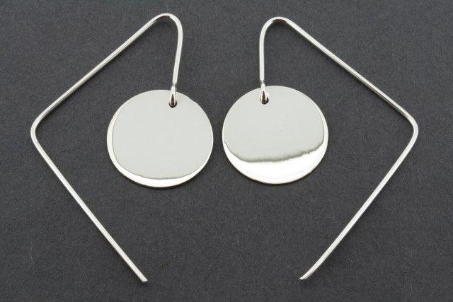 Sterling Silver Circle Disc Earrings for Women - Minimalist Hoop Earrings for Everyday Wear & Gift Giving