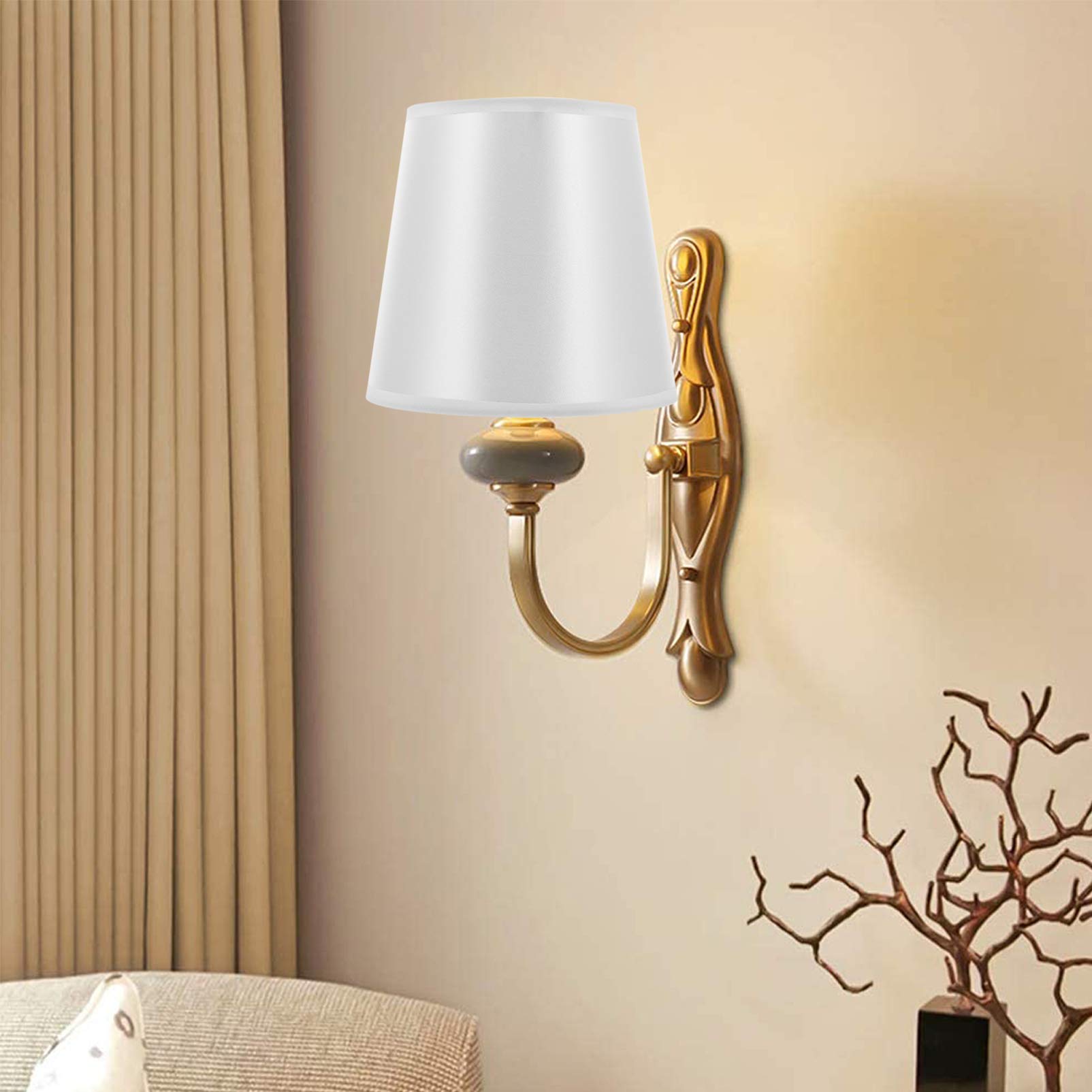 Uonlytech Small Barrel Fabric Lampshade - Stylish Cloth Lamp Cover Replacement for Table & Floor Lamps - Perfect for Living Room, Bedroom, and Office Decor