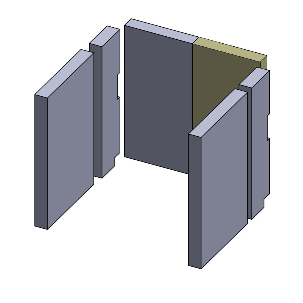 Wamsler Fireplace Back Panel Stone - 320x160x30mm Refractory Fireproof Heat-Resistant Chamotte Brick - Compatible with Wamsler Stove Models - Perfect for Fireplace Repair & Wood Burning Stove Maintenance