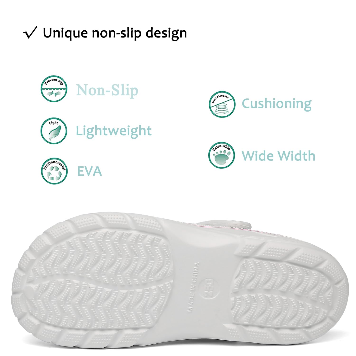 ChayChax Arch Support Clogs for Men & Women - Slip-On Garden Shoes with Removable Cushion Footbed - Comfortable Outdoor Beach Slippers for Walking, Gardening & Relaxation