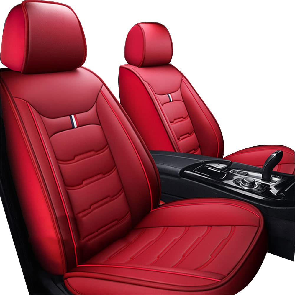Premium PU Leather Car Seat Covers for BMW 4 Series 420 - Waterproof All-Weather Protection, 5-Seat Full Set (Red) | Perfect for Daily Commuting, Road Trips & Luxury Interior Upgrade