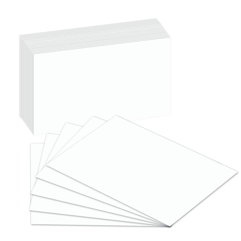 100 Pcs Extra Thick White Index Cards - Premium 14pt (0.014