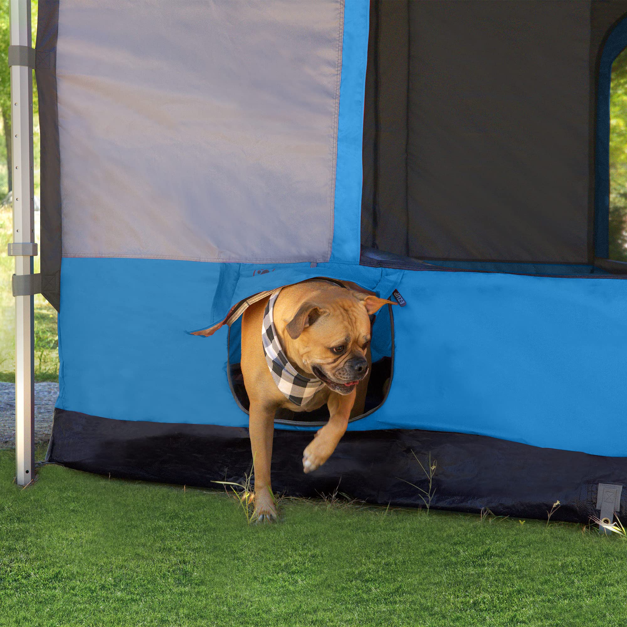 E-Z UP Camping Cube 6.4 - Convert 10' Straight Leg Canopy into Camping Tent - Royal Blue Shelter Accessory (Canopy Not Included) - Perfect for Outdoor Camping, Beach Trips & Tailgating