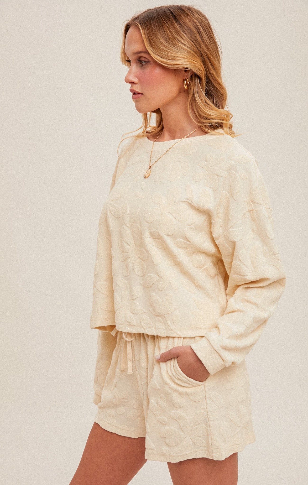 Victoria Terry Pullover Women's Casual Long Sleeve Sweatshirt - Soft Cotton Blend Loungewear for Home, Work & Travel