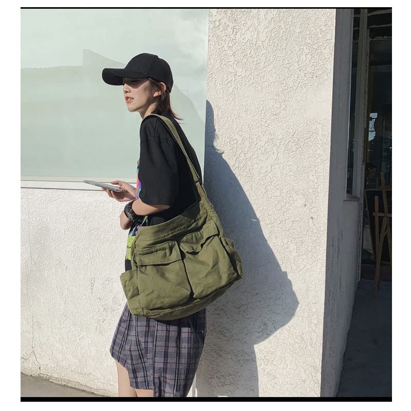 Stylish Canvas Tote Bag for Women & Men - Large Capacity Casual Shoulder Handbag - Perfect for Work, Travel, and Everyday Use