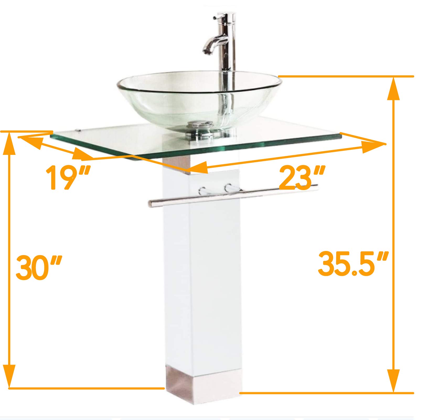 Modern White Frosted Glass Vessel Sink for Bathroom Vanity - Elegant Above Counter Basin for Powder Room, Master Bath & Guest Bathroom Decor