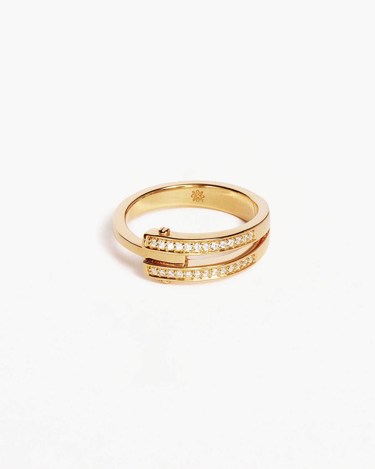 18K Gold Vermeil Connect Deeply Ring - Dainty Stackable Ring for Women, Minimalist Jewelry Gift for Her - Perfect for Everyday Wear, Date Nights & Special Occasions