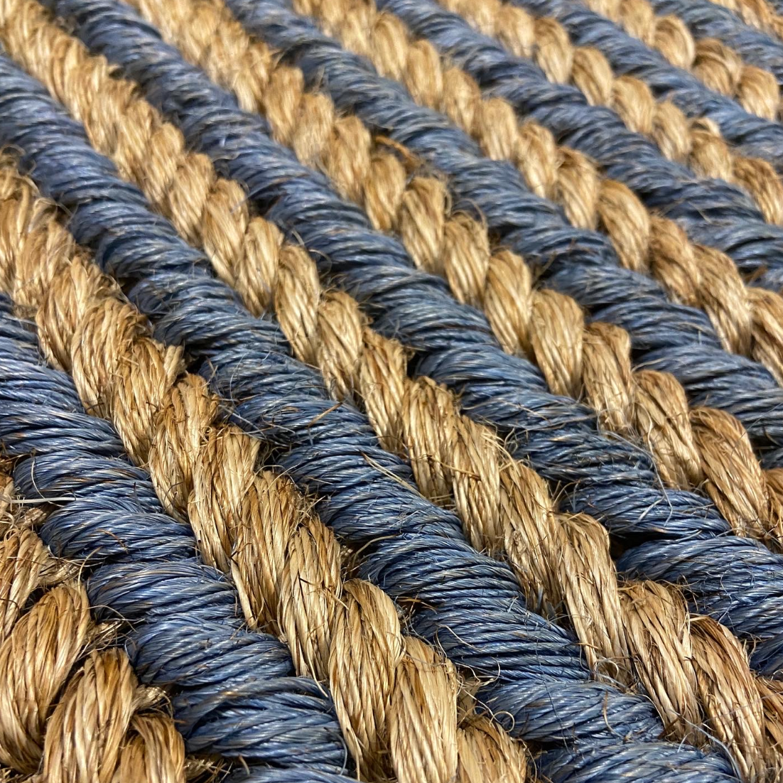 Handmade Knotted Rug - Cienaga Natural Sky Blue - Boho Chic Home Decor for Living Room, Bedroom & Nursery