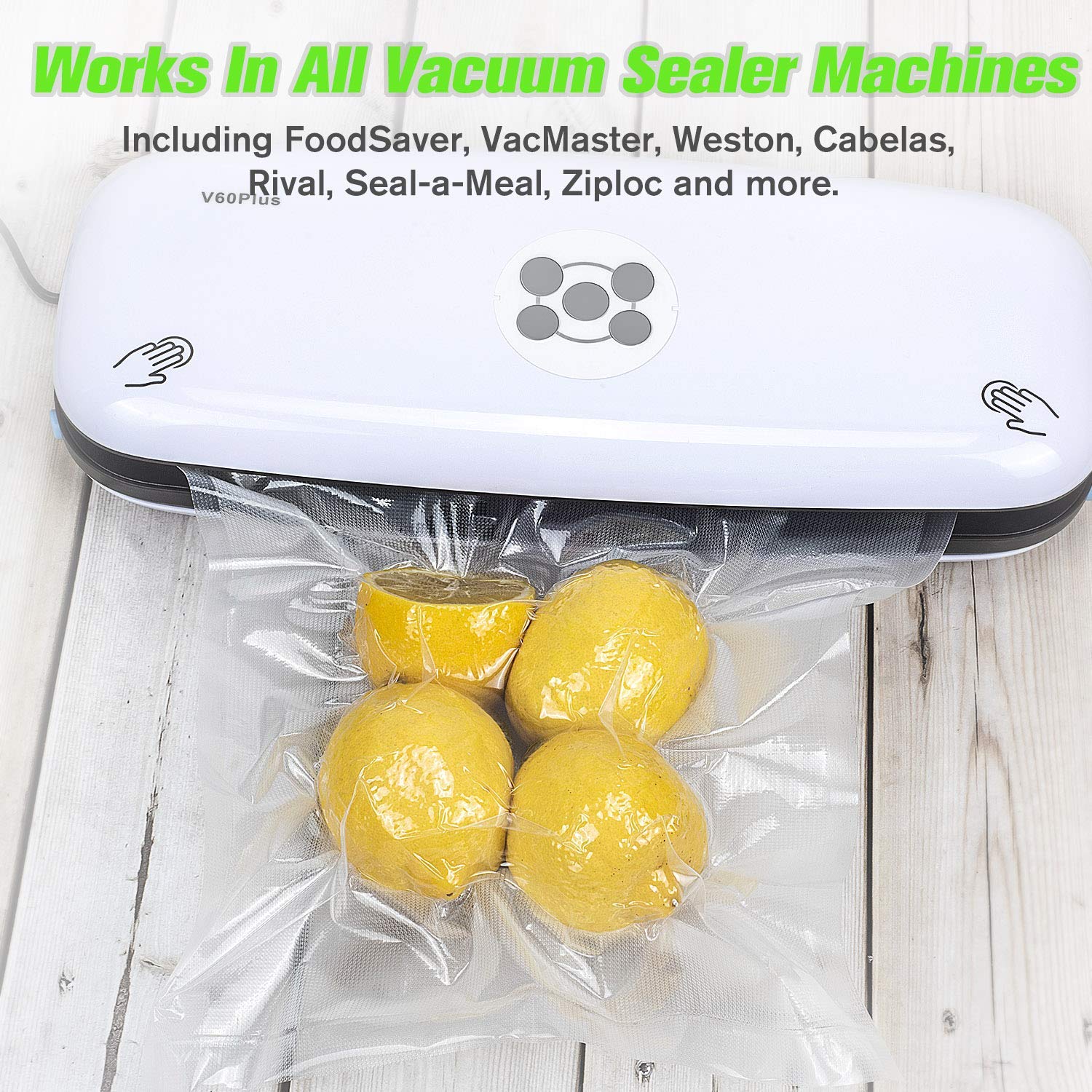 100 Pack Vacuum Sealer Bags - 50 Pint (6