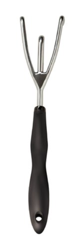 OXO Good Grips Garden Cultivator - 3 Prong Stainless Steel Hand Tool for Weeding, Loosening Soil & Planting - Perfect for Home Gardening, Raised Beds & Container Plants
