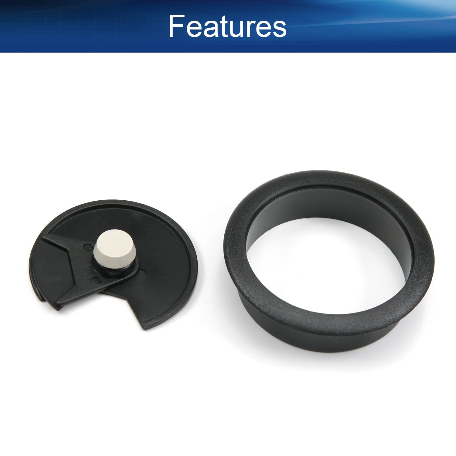 20PCS 2 Inch/50mm Plastic Desk Grommet Cable Hole Cover - Wire Organizer Caps for PC Computer Desk, Hide Office Cords - Perfect for Cable Management in Home Office & Workspace