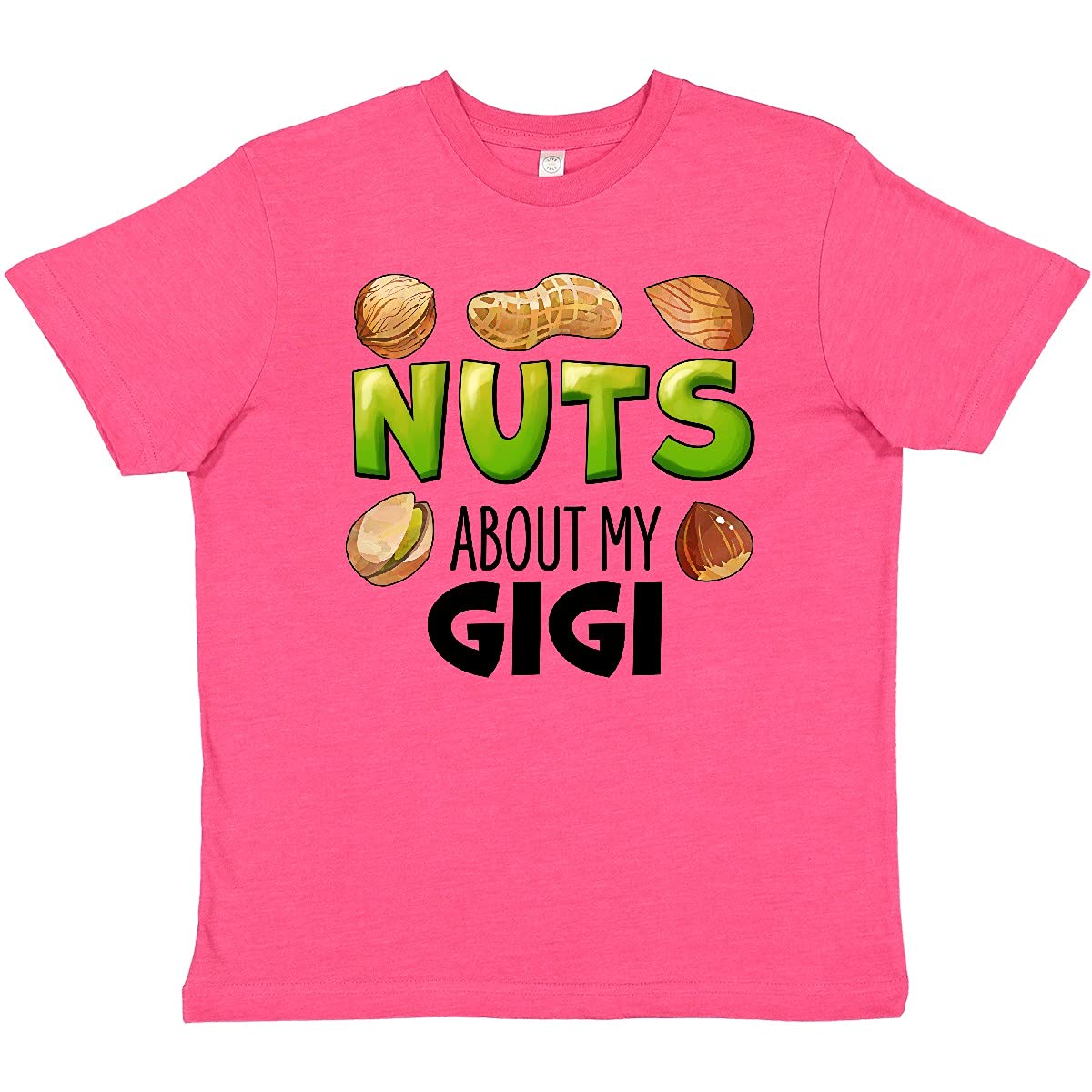 Buy Inktastic Nuts About My Gigi Peanut Almond Pistachio Youth T-Shirt - Cute Nut-Themed Graphic Tee for Kids & Grandkids - Perfect for Family Outings, Grandparents Day & Casual Wear