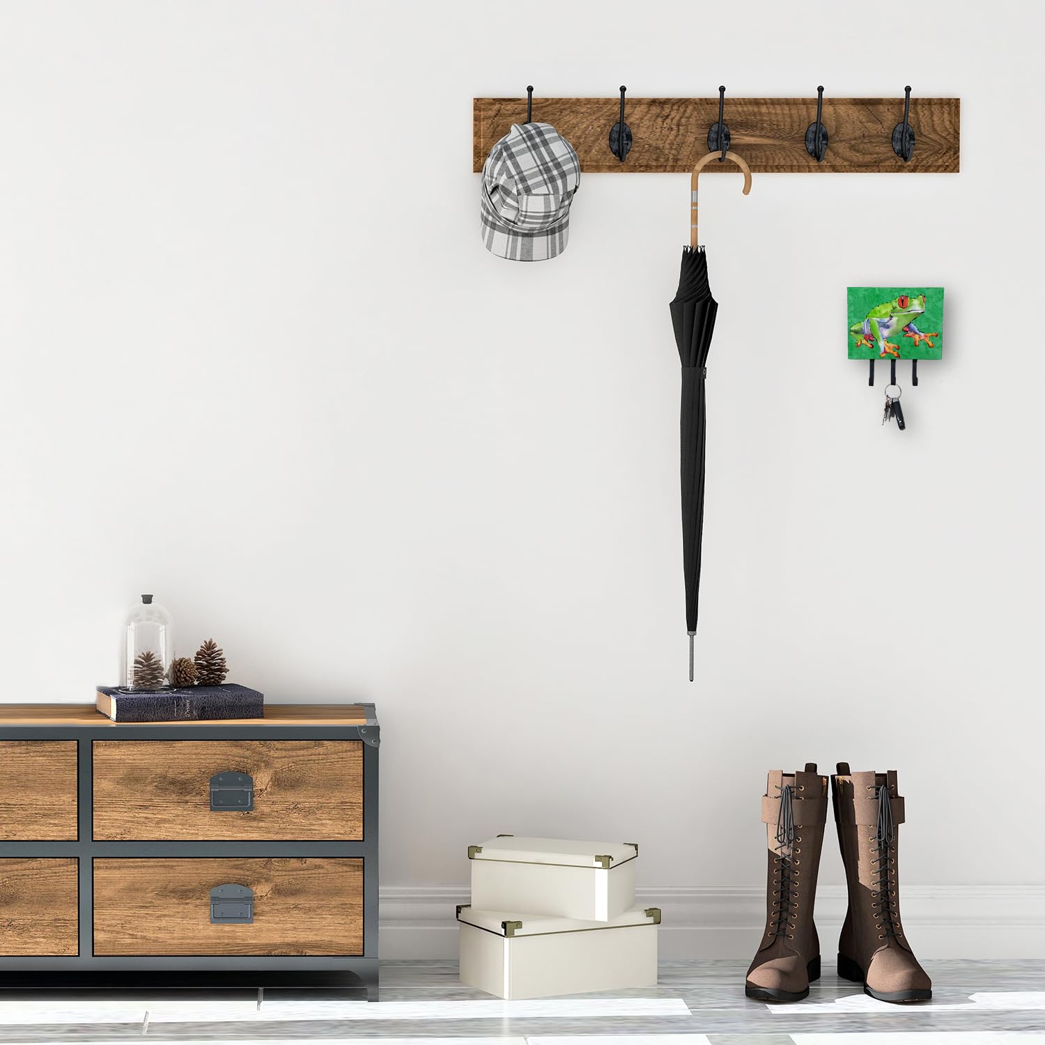 Caroline's Treasures 8688TH68 Frog Wall Hook - Key Holder, Coat Rack, Leash Hanger for Keys, Towels, Aprons & Pet Accessories | Perfect for Entryway, Kitchen & Mudroom Organization