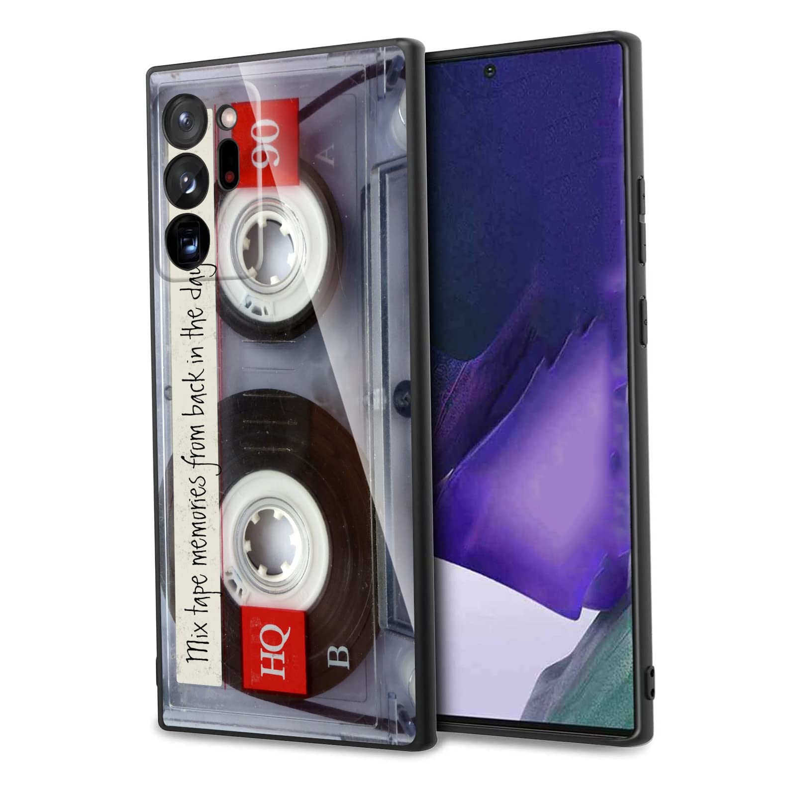 Retro Cassette Tape Case for Samsung Galaxy Note20 Ultra 5G - Vintage 80s Music Mixtape Design, Soft Silicone Protective Cover for Men & Women - Perfect for Music Lovers & Retro Enthusiasts at Concerts, Parties & Daily Use