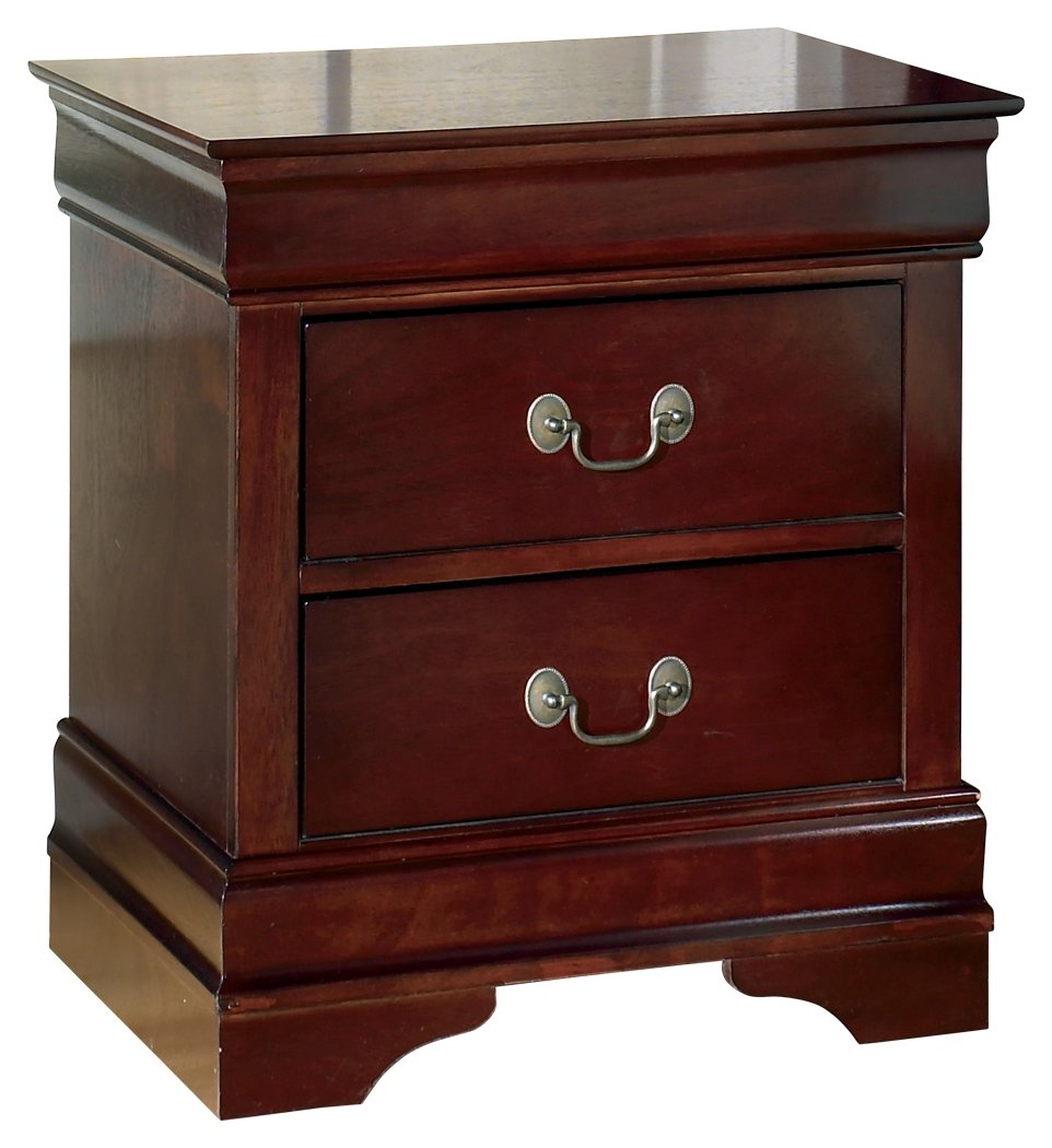 Signature Design by Ashley Alisdair Traditional 2-Drawer Nightstand in Dark Brown - Classic Bedroom Side Table with Storage for Bedside Essentials