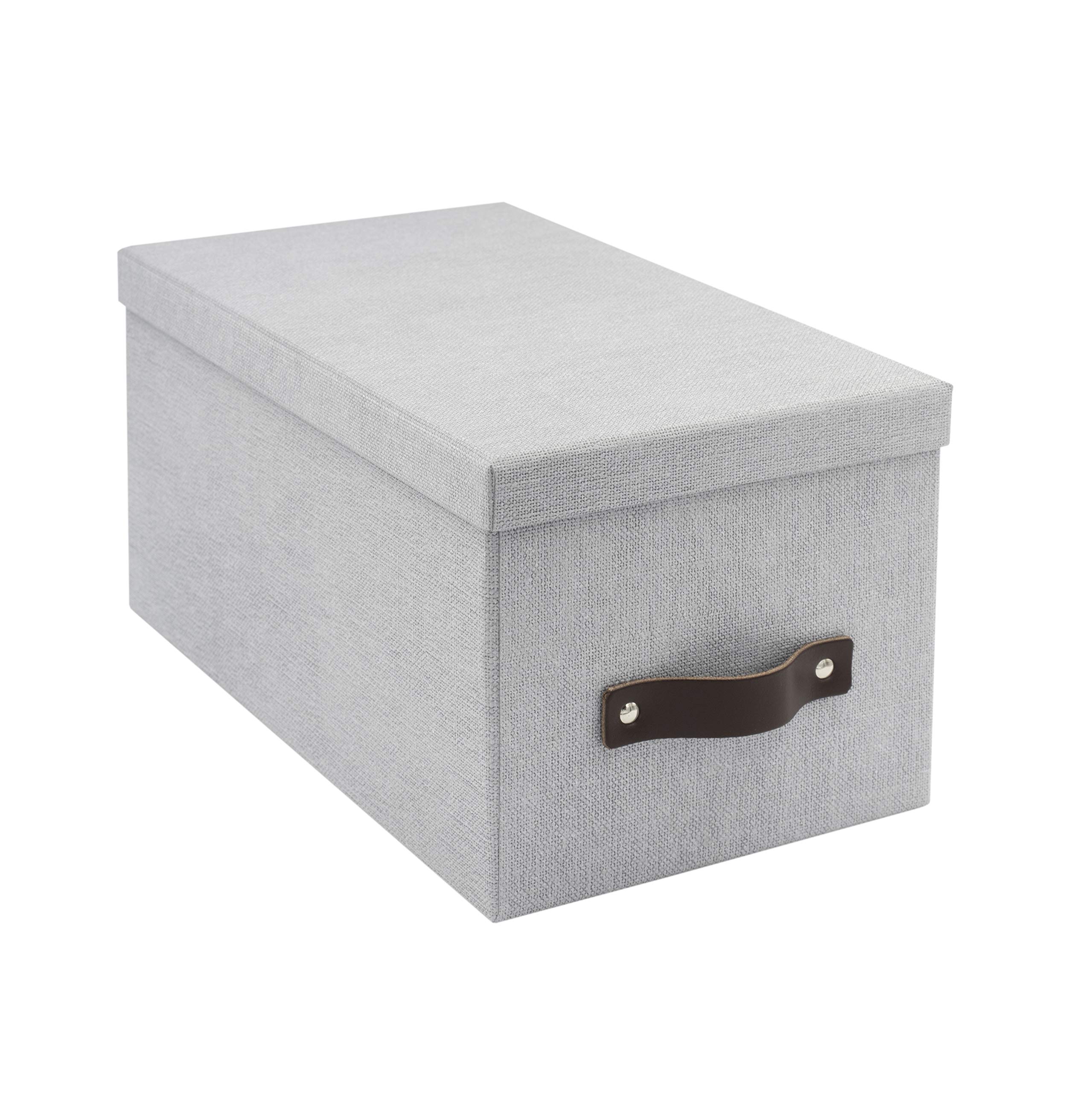 Bigso Silvia Decorative Storage Box with Leather Handle - 5.9