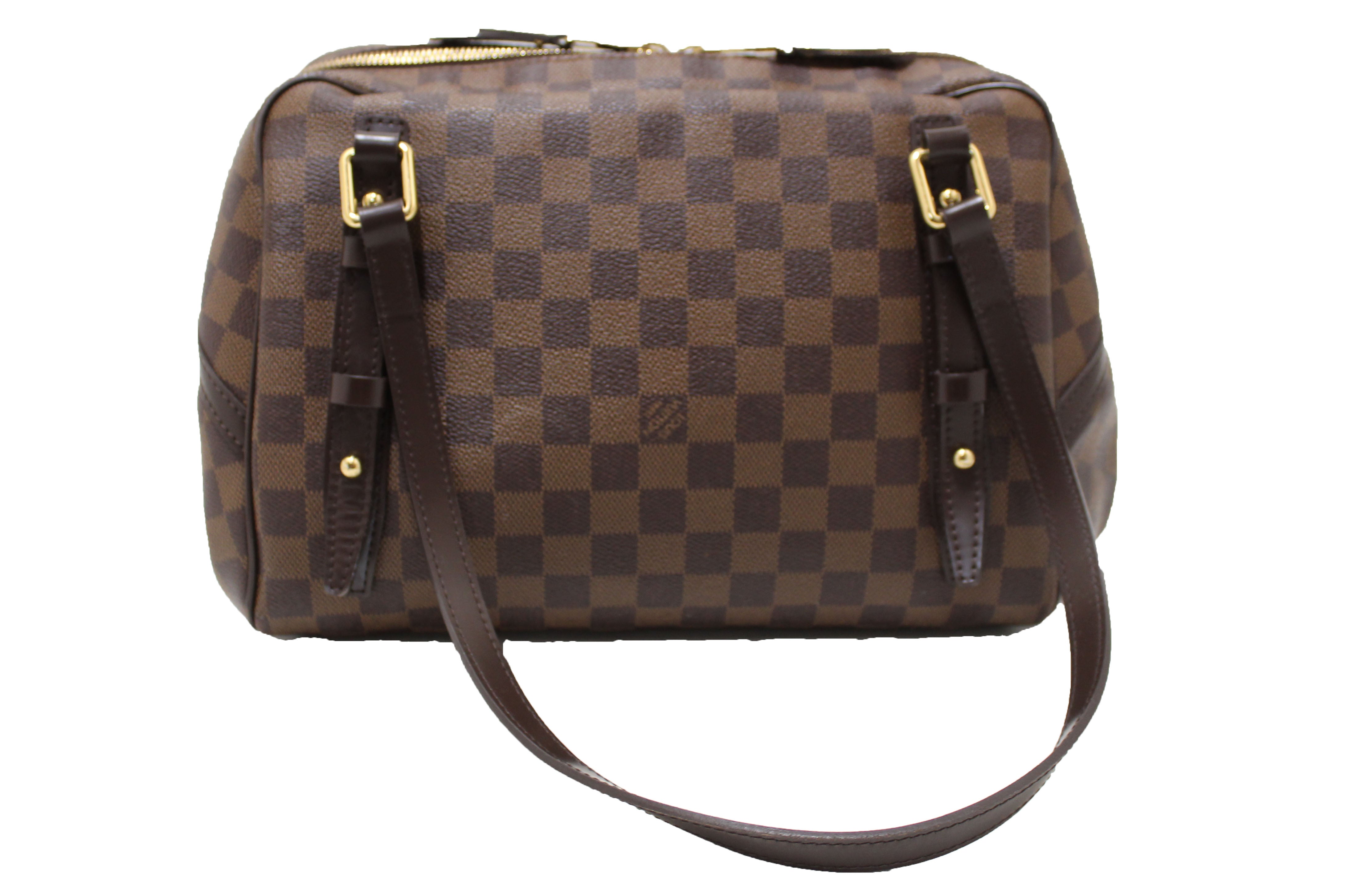 Authentic Louis Vuitton Damier Ebene Rivington GM Shoulder Bag for Women - Luxury Designer Handbag with Spacious Compartment, Perfect for Work, Travel & Everyday Use