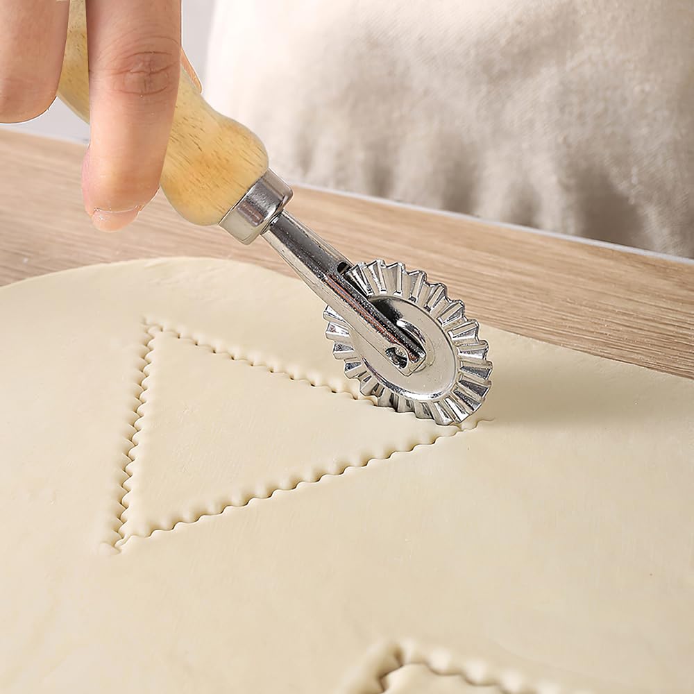 Premium Ravioli Stamp Set - 3 Pasta Press Molds (Round, Square, Heart) with Roller Wheel Cutter | Handmade Pasta Making Kit for Italian Cooking, Family Dinners & Gourmet Kitchen Gifts