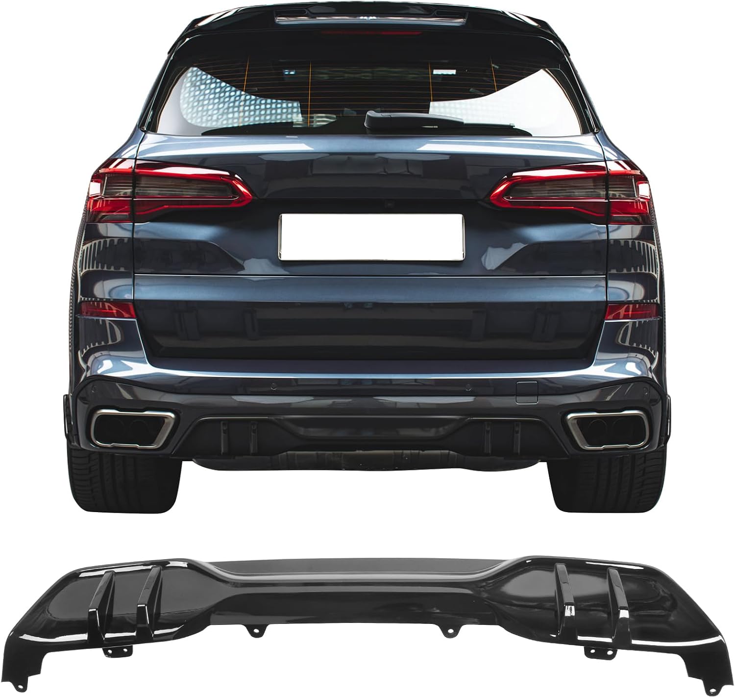 2019-2022 BMW G05 X5 M Sport MP Style Rear Diffuser - Gloss Black PP Material - Perfect for Car Modifications & Performance Upgrades