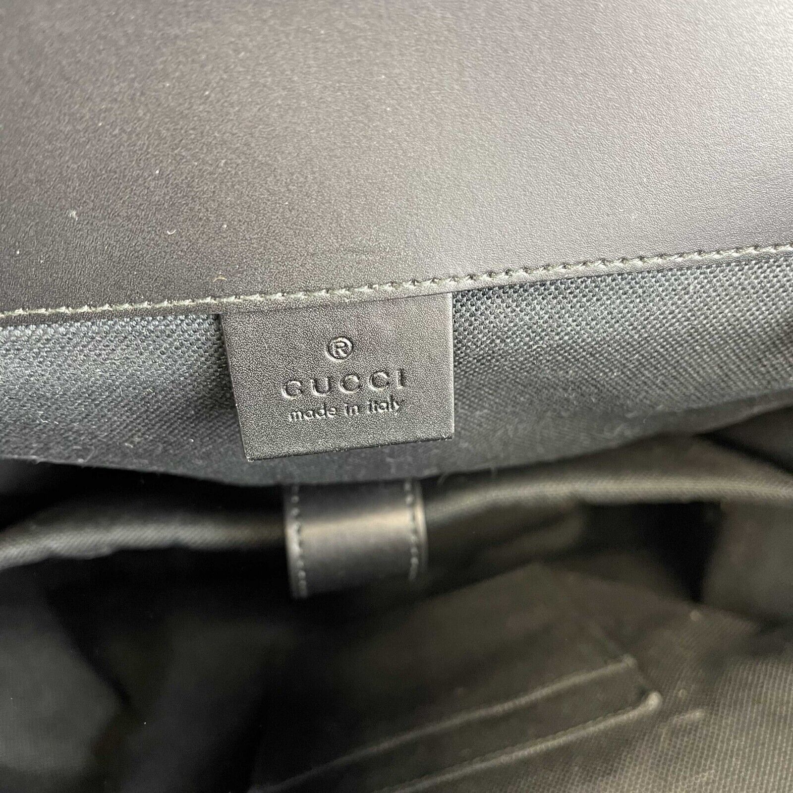 Gucci GG Supreme Coated Black Backpack for Men - Luxury Designer Travel & Work Backpack for Business, Commuting & Daily Use