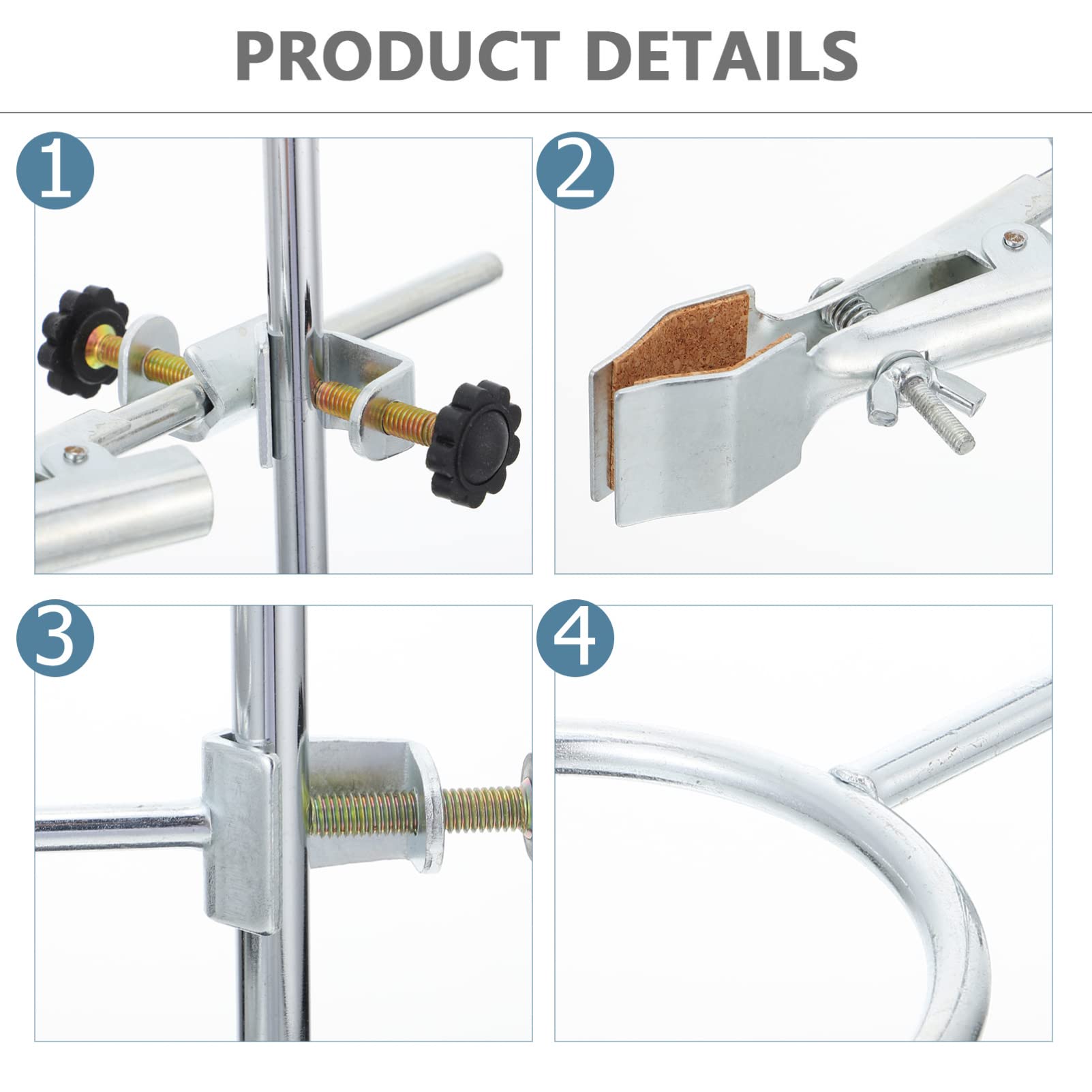 1pc Iron Stand Metal Rack for Laboratory - Heavy Duty Support Stand Rod with Clamp | Lab Equipment Kit, Retort Stand & Essential Supplies | Perfect for Chemistry Experiments, School Labs & Scientific Research