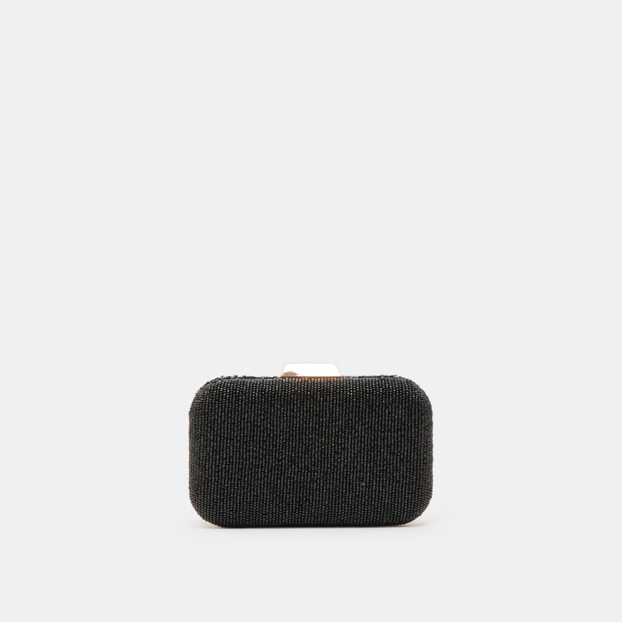 Elegant Black and Gold Beaded Daisy Clutch Purse - Perfect for Evening Parties, Weddings & Special Occasions
