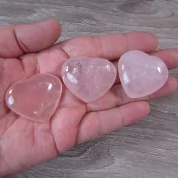 Healing Crystal Worry Stones 45mm with Heart Shape - Natural Stress Relief & Anxiety Soother for Meditation, Relaxation, and Emotional Balance