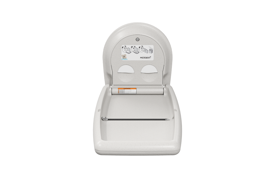 Koala KB301 Baby Changing Station - Vertical Polypropylene Wall-Mounted Diaper Changing Table for Nursery, Daycare & Public Restrooms | Safe & Durable Baby Care Solution