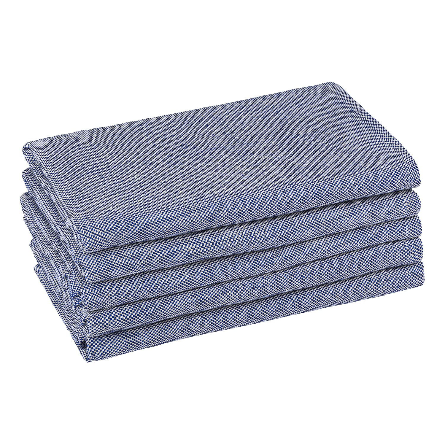 Premium Navy Blue Cotton Dish Towels - 5-Pack Absorbent Kitchen Towels for Drying Dishes | Ultra Soft Bar Rags & Tea Towels | Perfect for Restaurants, Home Kitchen & Bar Cleaning | Eco-Friendly & Quick-Drying