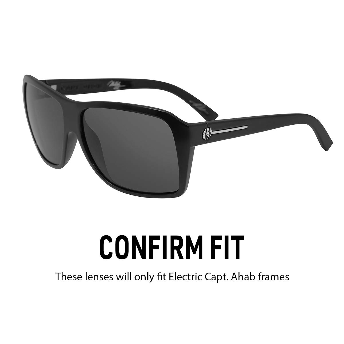 IKON LENSES Replacement Polarized Lenses for Electric Capt. Ahab Sunglasses - UV Protection, Anti-Glare - Perfect for Driving, Fishing & Outdoor Activities