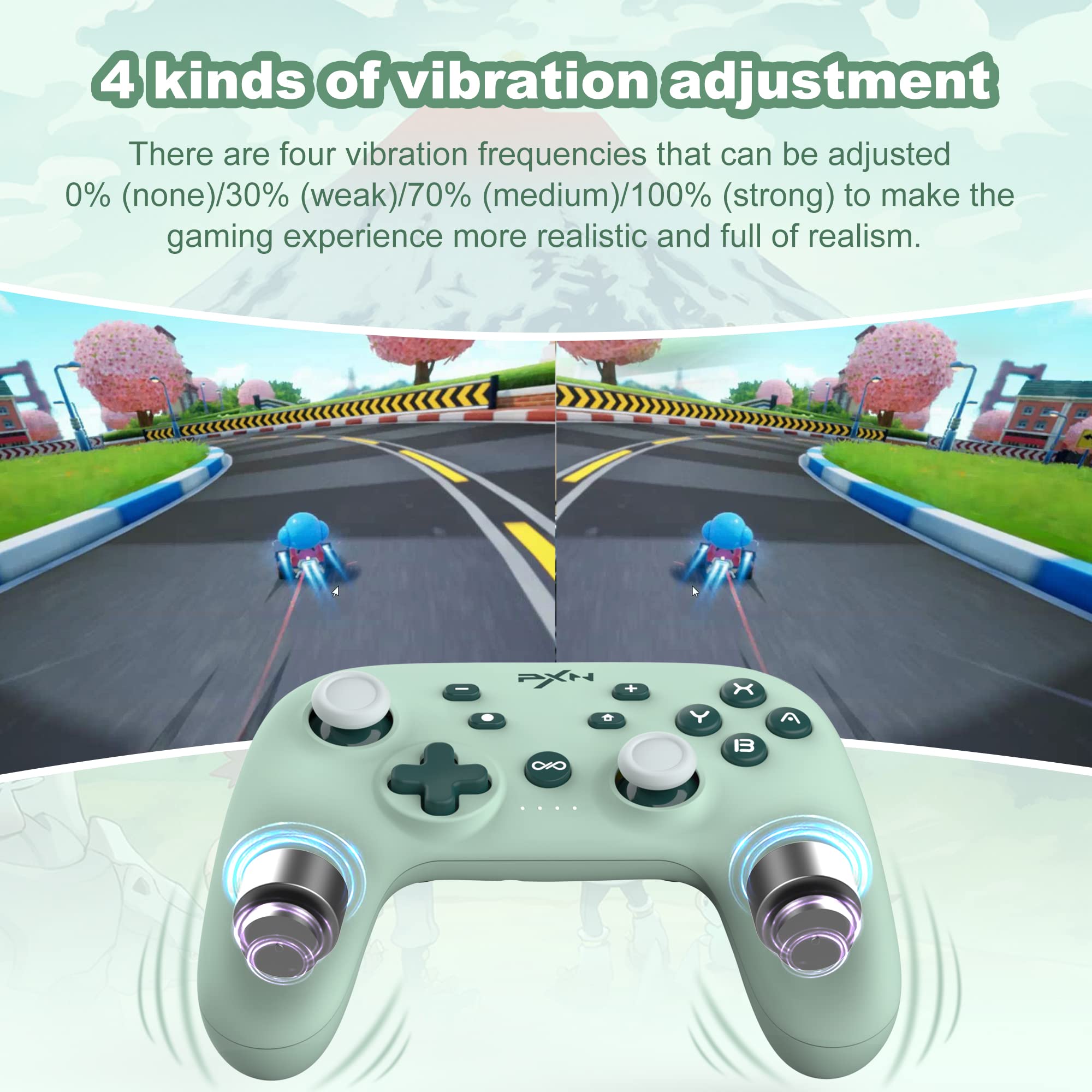 PXN Wireless Pro Controller for Nintendo Switch/Switch Lite/Switch OLED - Programmable Turbo, Gyro, Vibration, Wake-Up Function, APP Support - Perfect for Gaming, Travel & Multiplayer Sessions