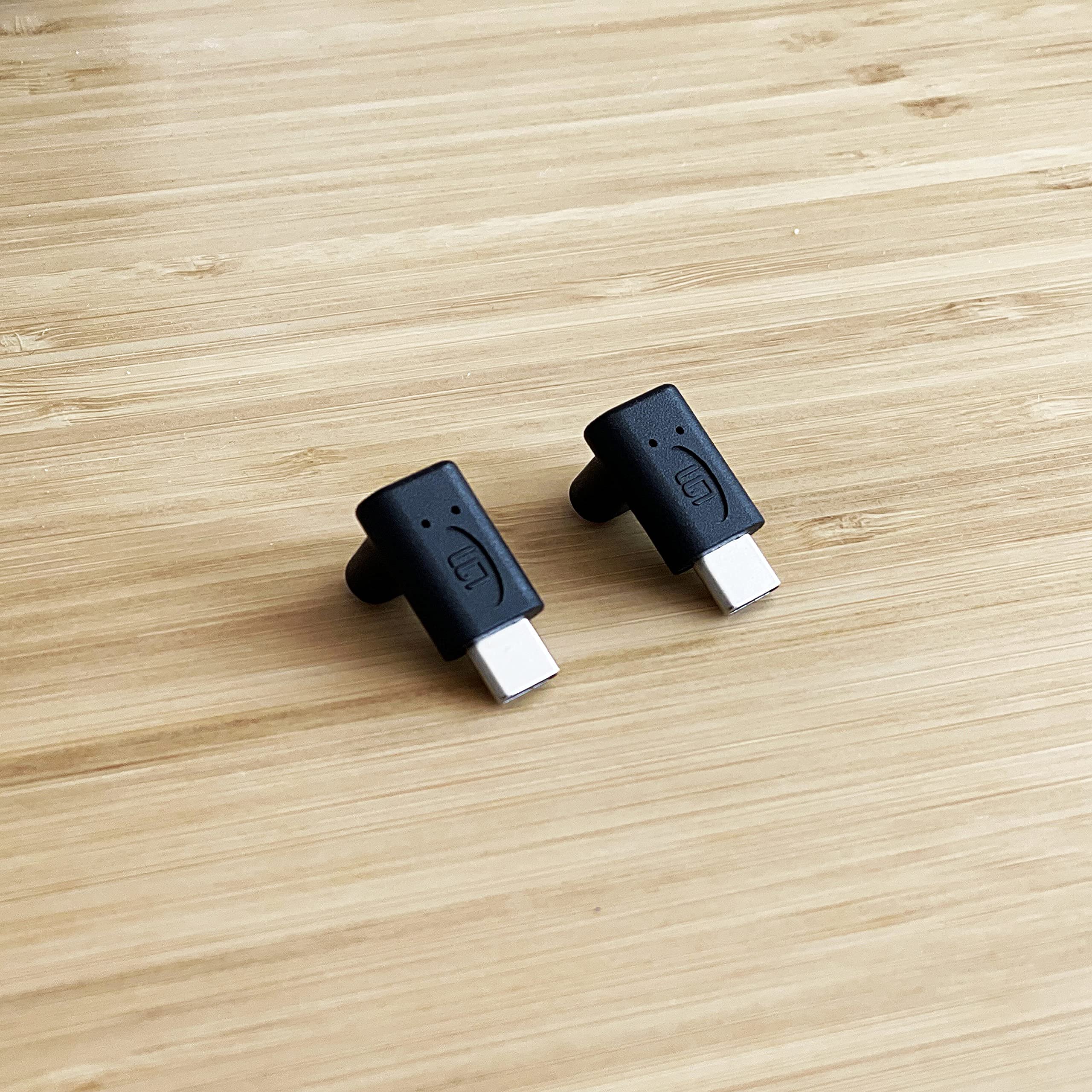 4-Pack USB C Angle Adapter Set - 2 Left/Right & 2 Up/Down 90 Degree Connectors for MacBook, iPad Pro, Galaxy - Perfect for Tight Spaces & Charging in Bed/Car