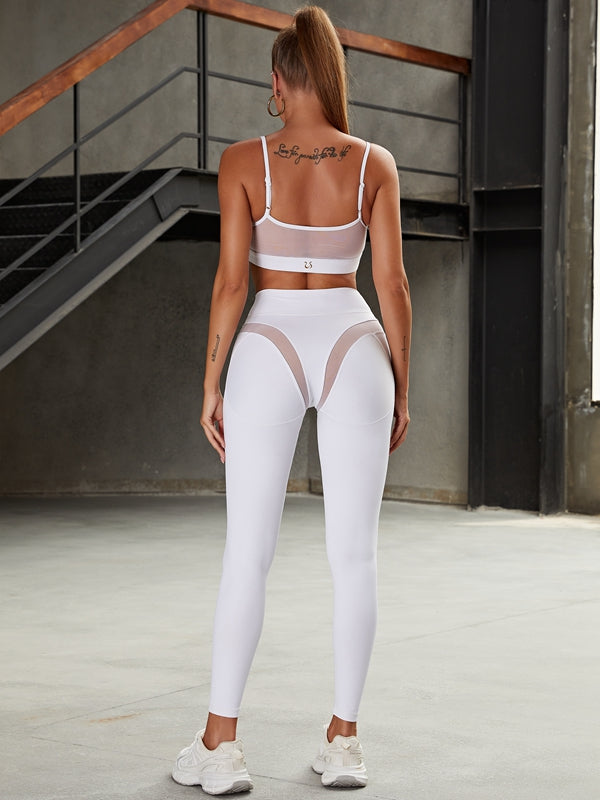 ZASUWA Women's Sexy Mesh High-Waist Leggings for Workout, Yoga & Night Out - Tummy Control & Hip Lift Design