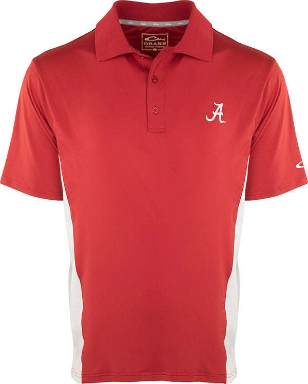 Breathable Alabama Performance Polo Shirt with Mesh Sides for Men - Moisture-Wicking Golf & Tennis Activewear