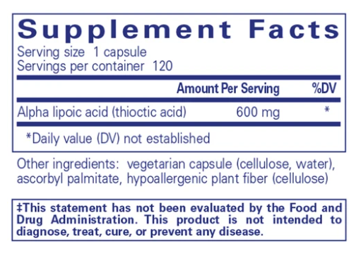 Alpha Lipoic Acid 600mg Supplement - Powerful Antioxidant for Energy, Nerve Support & Blood Sugar Balance | Vegan Capsules for Daily Wellness & Anti-Aging