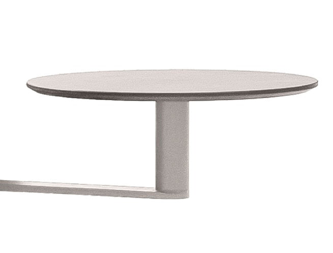Elegant Couture Jardin Noble Outdoor Side Table in Greige - Perfect for Patio, Garden, and Poolside Decor