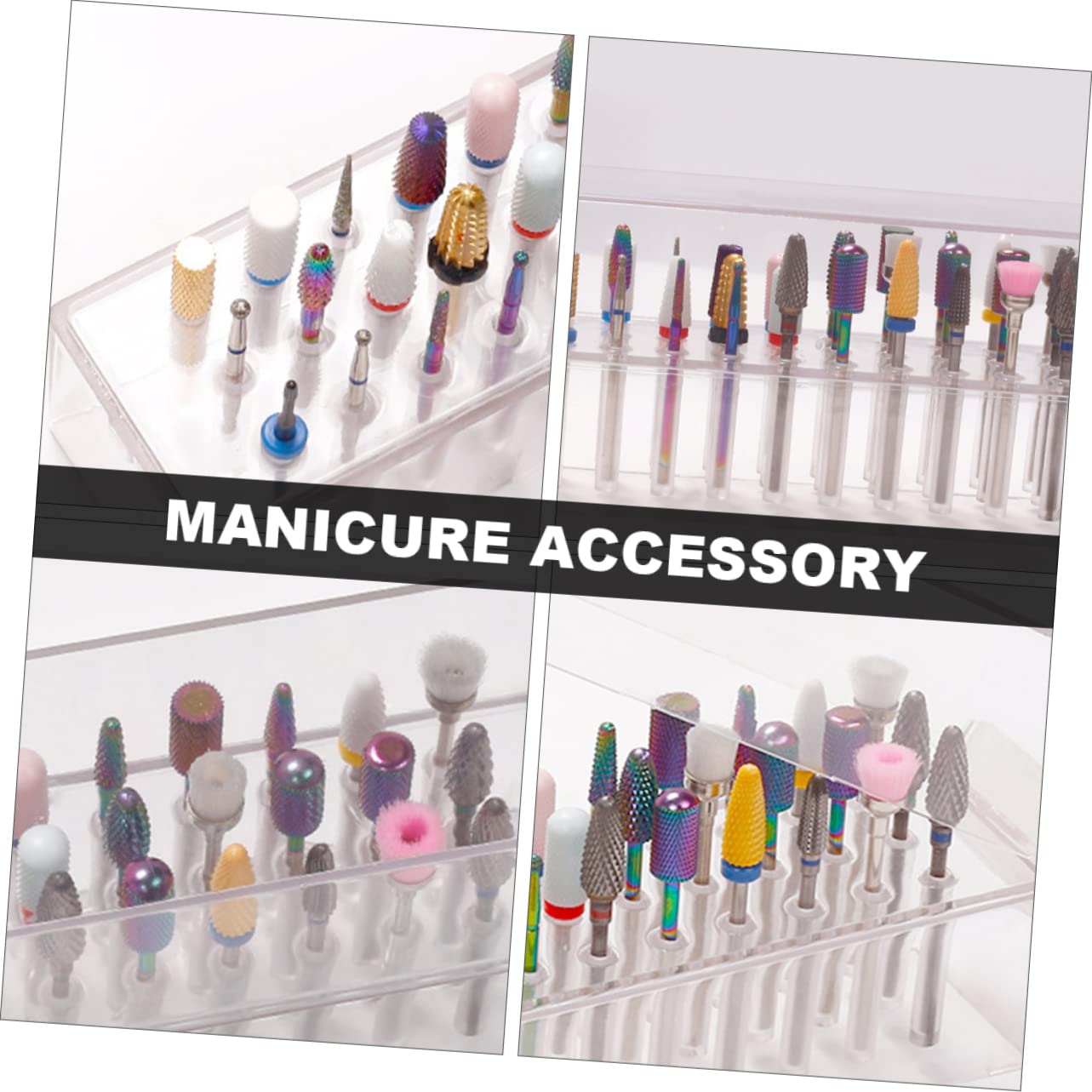 Beavorty 30-Hole Nail Drill Bits Organizer Box - Portable Storage Case for Manicure & Pedicure Drill Bits - Perfect for Salon Professionals & Home Nail Care