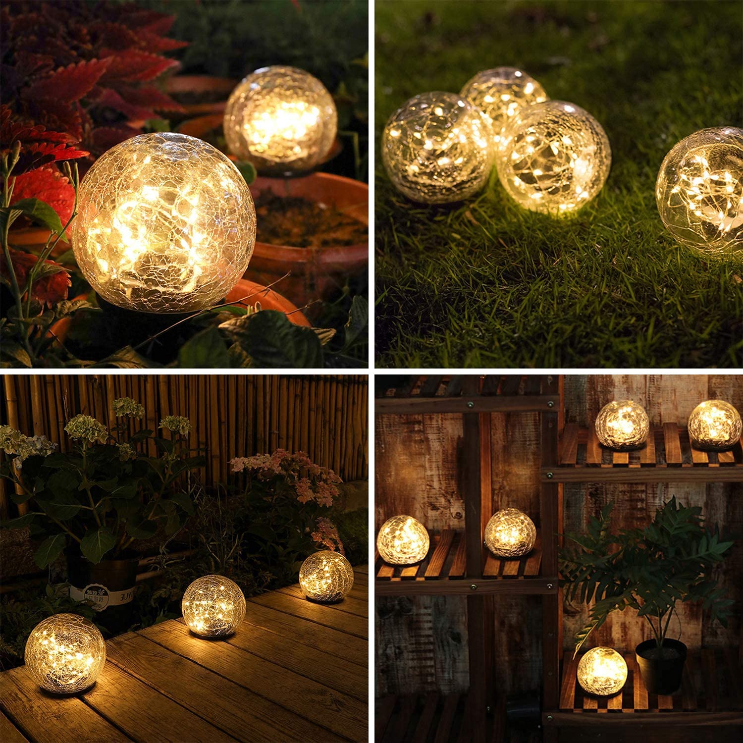 30 LED Solar Garden Lights Outdoor - 2 Pack Large 5.9