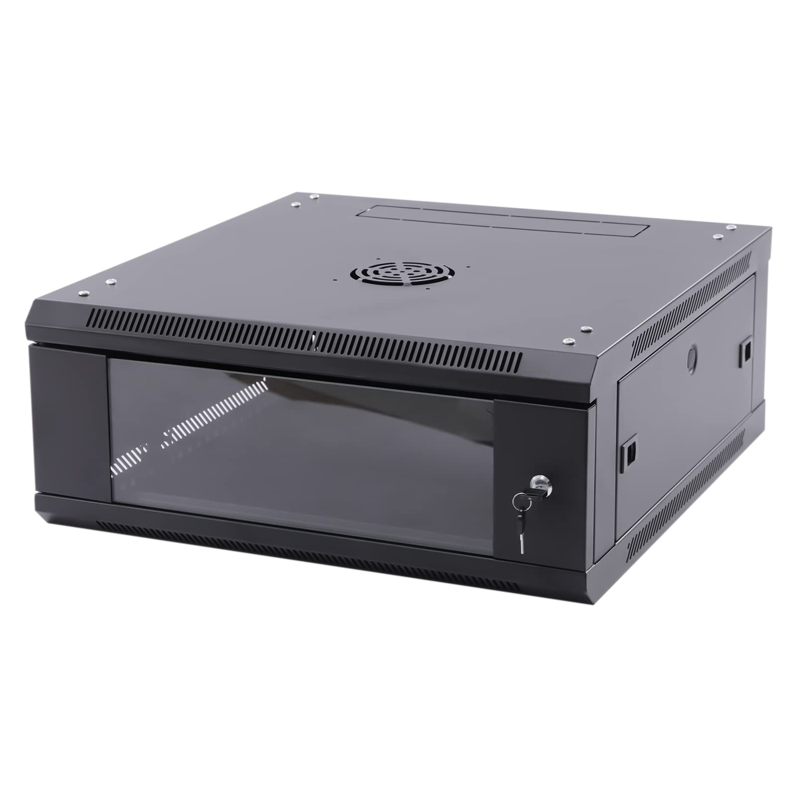 4U Wall Mount Rack Mount PDU Power Strip - Network Server Cabinet Data Center Equipment for Computer Electronics & Patch Panel - Ideal for Home Office, IT Closets & Data Centers