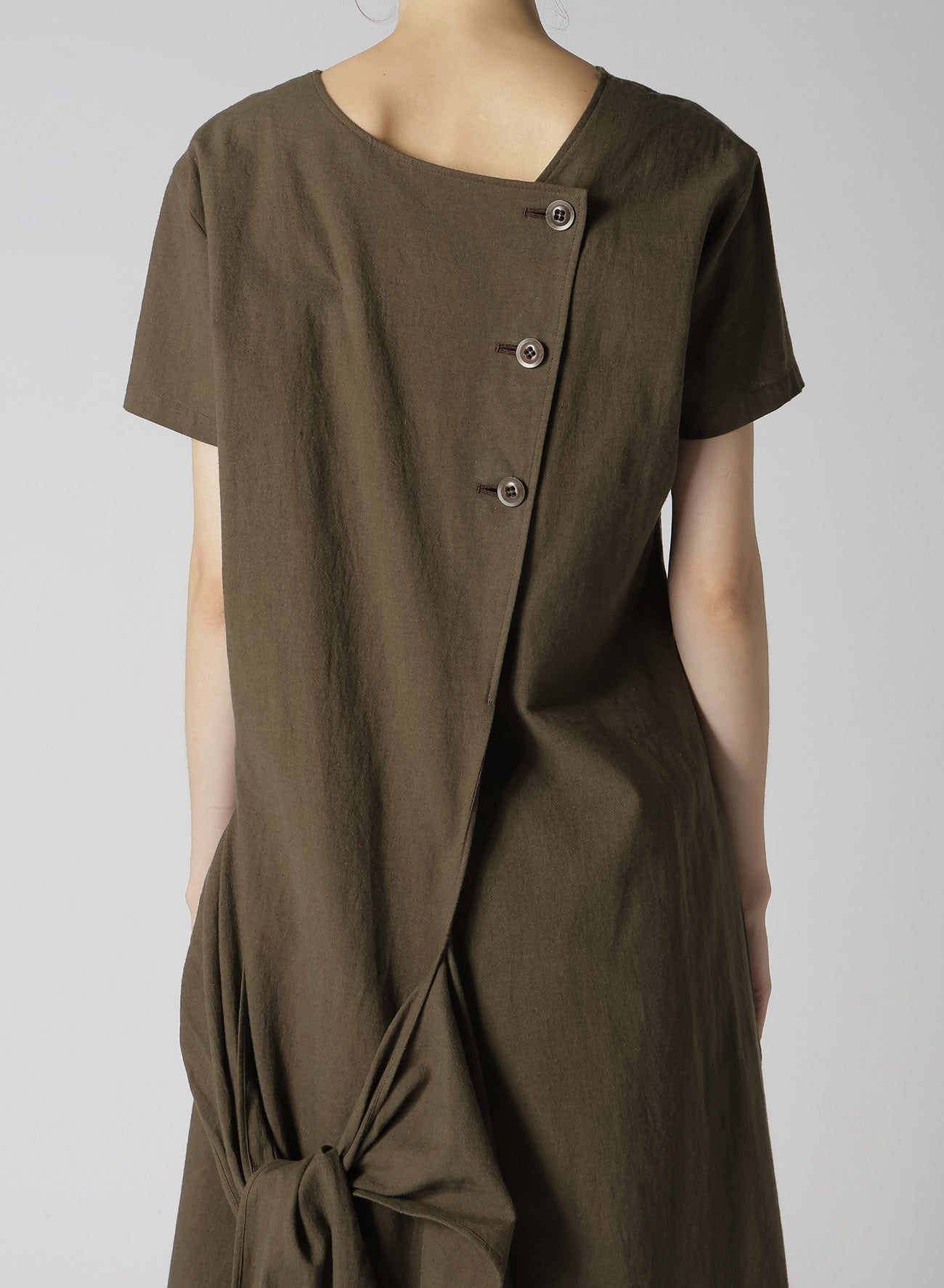 Stylish Cotton Flax Poplin Back Tie Dress for Women | Summer Casual & Office Wear | Perfect for Parties, Dates & Work