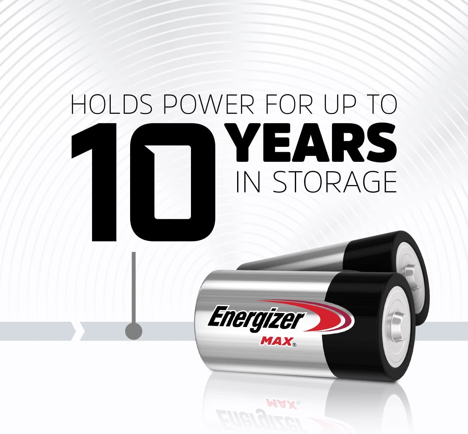 Energizer Max C Alkaline Batteries - Premium Long-Lasting Power, 12-Pack Combo for Flashlights, Toys & Electronic Devices