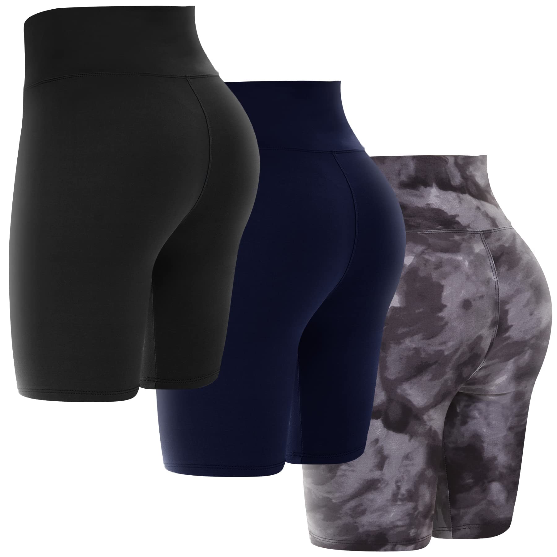 GAYHAY 3 Pack Women's High Waisted Biker Shorts - 5