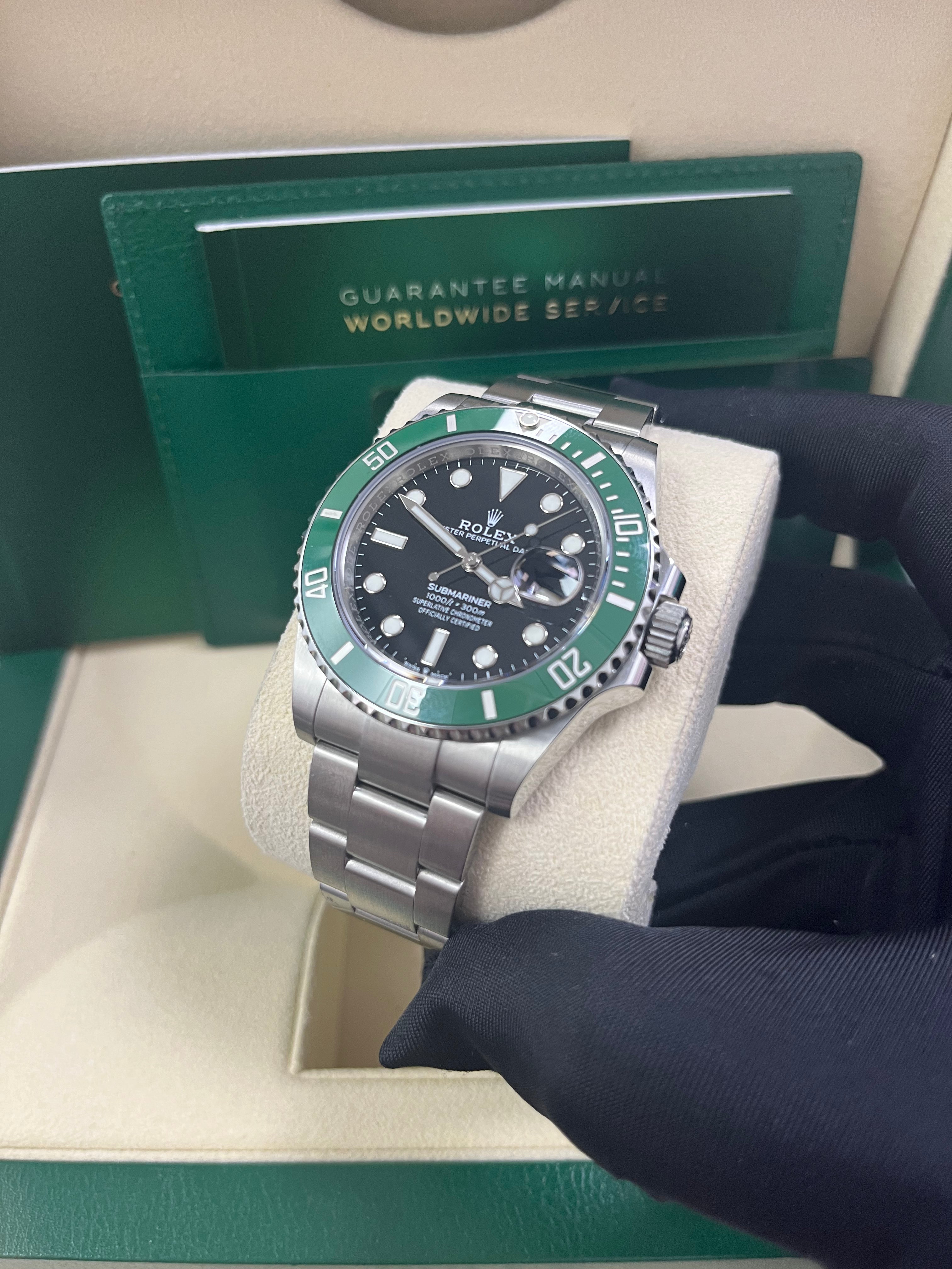Rolex Submariner 126610LV Stainless Steel Watch with Black Dial & Green Ceramic Bezel - Luxury Dive Watch for Men, Perfect for Professional Diving, Business Meetings & Special Occasions