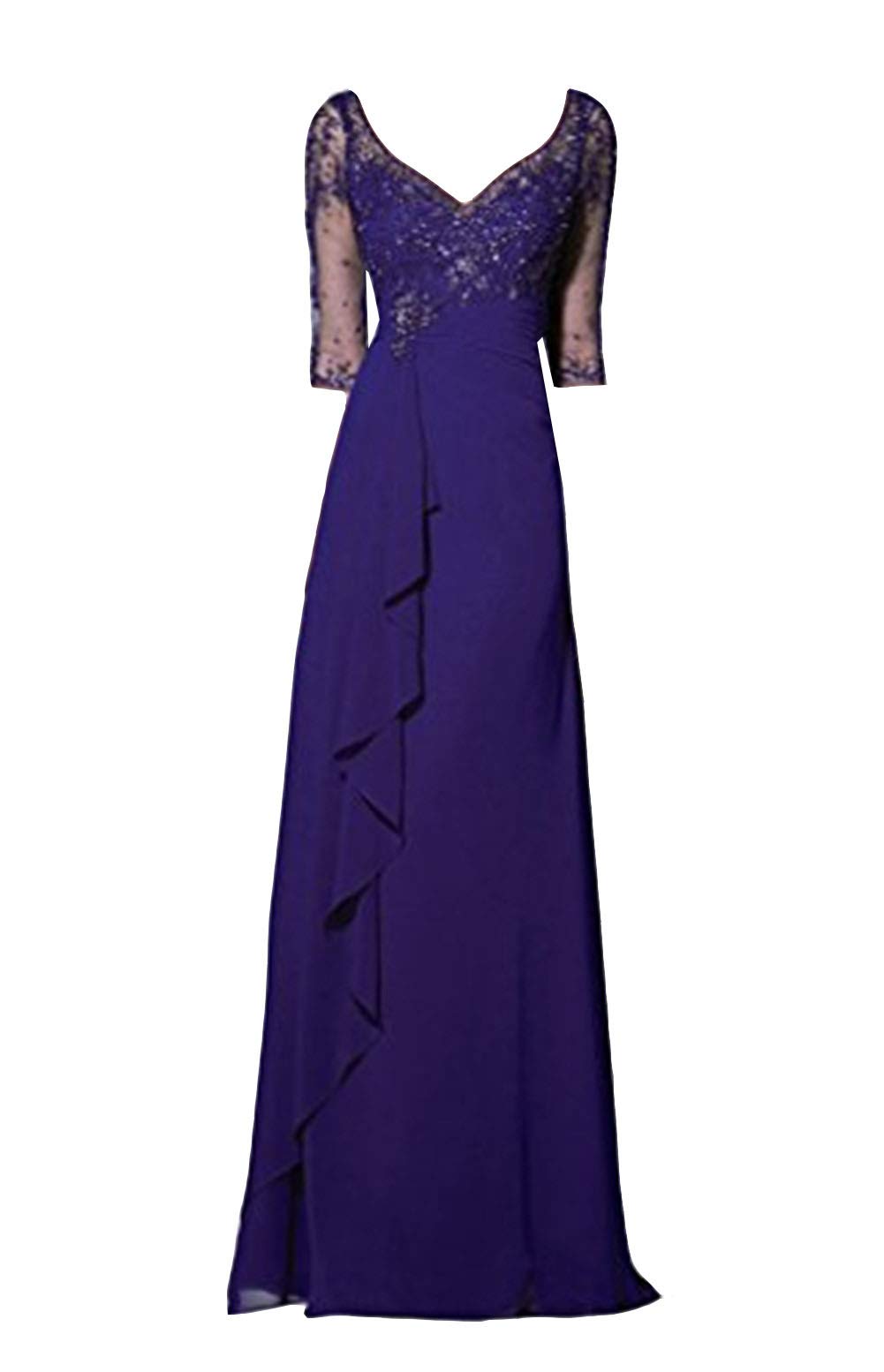 Emanni Women's Elegant Sheath Dress with Applique & Illusion Sleeves - Formal Evening Gown for Weddings, Prom, Cocktail Parties & Mother of the Bride Dresses